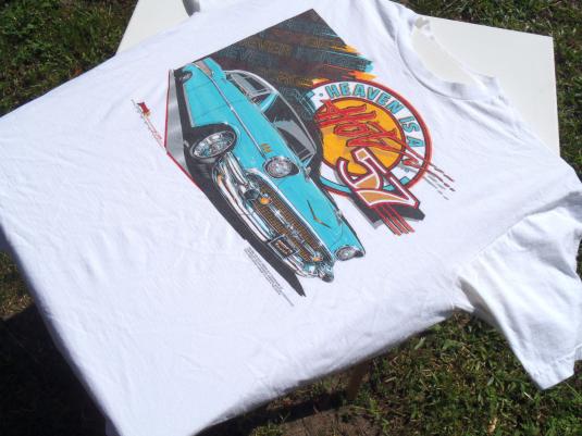 Vintage 1993 Heaven is a Hot ’57 Chevy White T-Shirt L