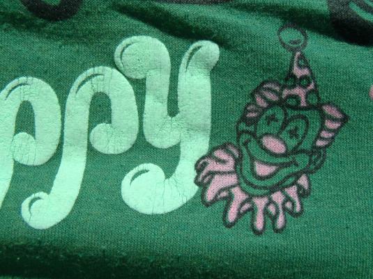 Vintage 1980s Dont Worry Be Happy Green T Shirt L