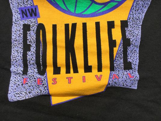 Vintage 1990s Northwest FolkLife Festival Seattle T-Shirt XL