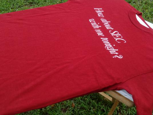Vintage 1980s Hanns Kornel Champagne Red Cotton T-Shirt L