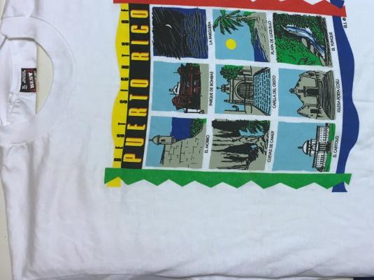 Vintage 1990s Many Sights of Puerto Rico Souvenir T-Shirt XL