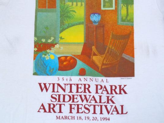 Vintage 1994 Winter Park Florida Art Festival White T-Shirt