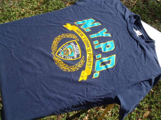 Vintage 1980s New York Police Department NYPD Blue T-Shirt L