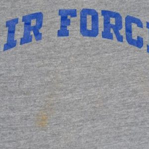 Vintage 1980s Air Force Heather Gray Rayon Blend T Shirt L