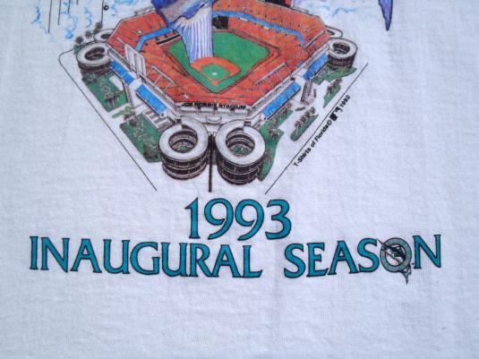 Vintage 1992 Florida Marlins Inaugural Season White T Shirt