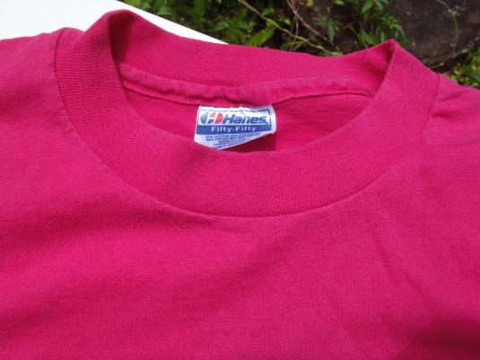 Vintage 1980s Pink Steve Kure Tree Service Advertising T Shirt XL