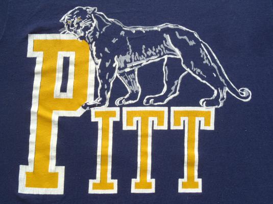 Vintage 1980s University Pittsburgh Pitt Panthers T Shirt M