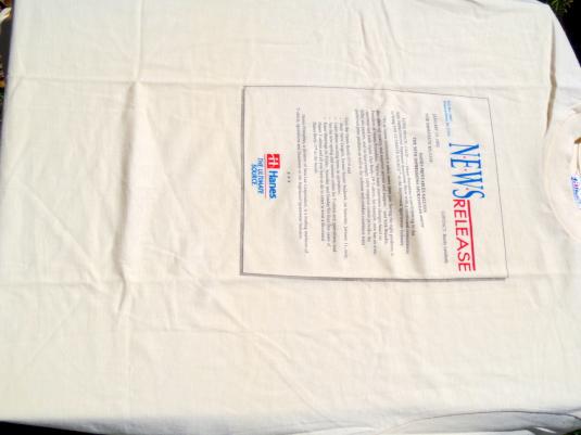 Vintage 1990s Hanes Press Release 1992 T-Shirt L