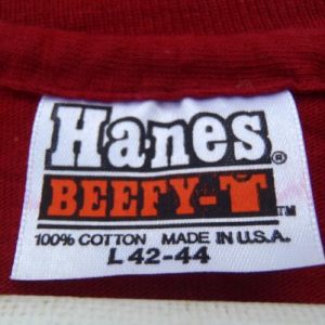 Vintage 1980s Hanns Kornel Champagne Red Cotton T-Shirt L