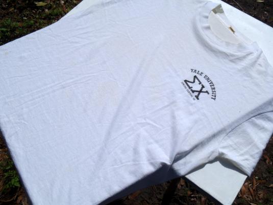 Vintage 1990 Yale Sigma Chi Formal White T-Shirt XL