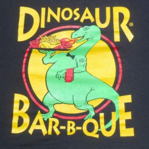 Vintage 1990s Dinosaur Bar-B-Que Black Long Sleeve T-Shirt S