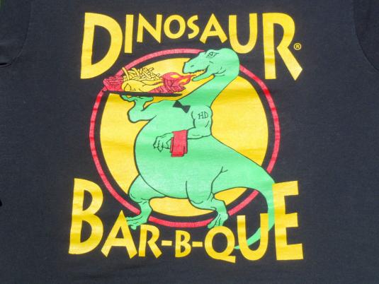Vintage 1990s Dinosaur Bar-B-Que Black Long Sleeve T-Shirt S Defunkd