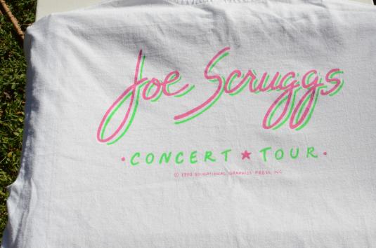 Vintage 1990s Joe Scruggs White Autographed T Shirt L