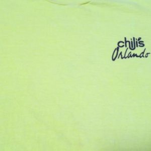 Vintage 1990s Yellow Chili's Orlando Cotton T-Shirt L