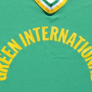 Vintage 1980s Green International Baseball Jersey T Shirt L