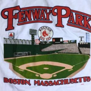 Vintage 1990s Fenway Park Boston Red Sox White T-Shirt M/L