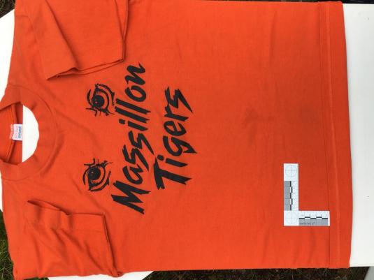 Vintage 1980s Massillon Tigers Football Orange T-Shirt S/M
