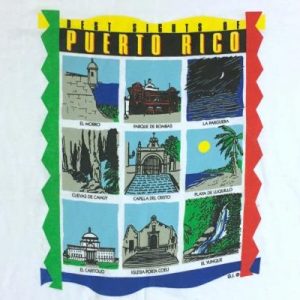 Vintage 1990s Many Sights of Puerto Rico Souvenir T-Shirt XL