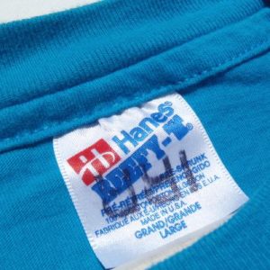 Vintage 1990s Aqua Blue Hang Loose Hawaii Cotton T Shirt L