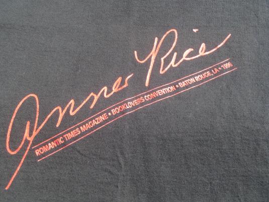 Vintage 1996 Anne Rice Romantic Booklovers T Shirt L