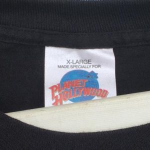 Vintage 1990s Planet Hollywood Black Souvenir T-Shirt XL