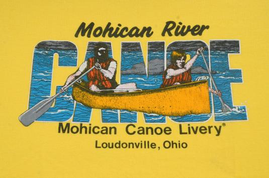 Vintage 1980s Loudonville Mohican River Yellow T-Shirt M/L