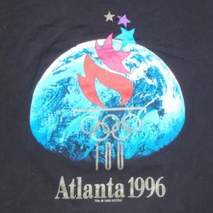 Vintage 1996 Black Atlanta Olympics Souvenir Cotton T Shirt