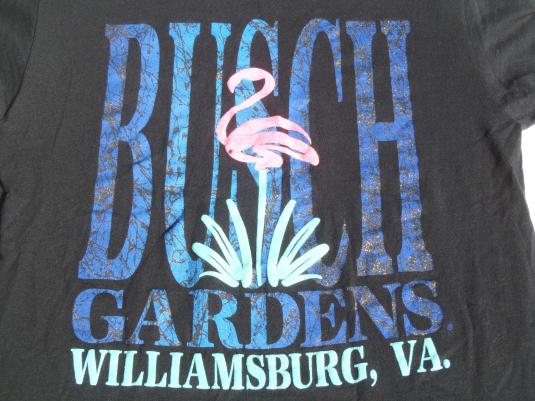 Vintage 1980s/90s Busch Gardens Black Tourist T Shirt L