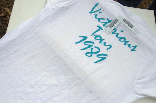 Vintage 1989 Chicago Victorious Concert Tour White T Shirt L