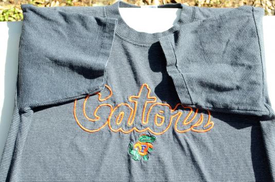 Vintage 1980s Florida Gators Blue Striped T-Shirt L