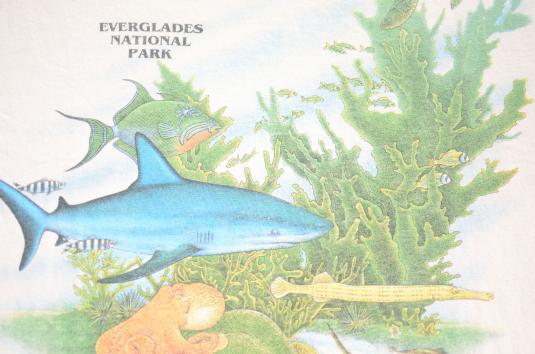 Vintage 1980s Everglades National Park Beige T-Shirt XL