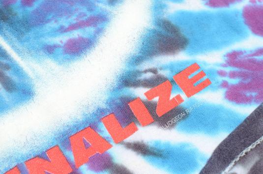 Vintage 1992 Def Leppard Adrenalize Tie Dye Blue T Shirt L