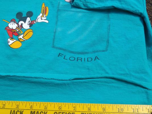 Vintage 1990s Aqua Mickey Minnie Mouse Disney FL T Shirt XL