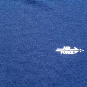 Vintage 1980s Air Force Aim High Navy Blue T Shirt XL