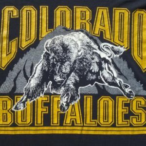Vintage 1990s University of Colorado Buffaloes Black T Shirt