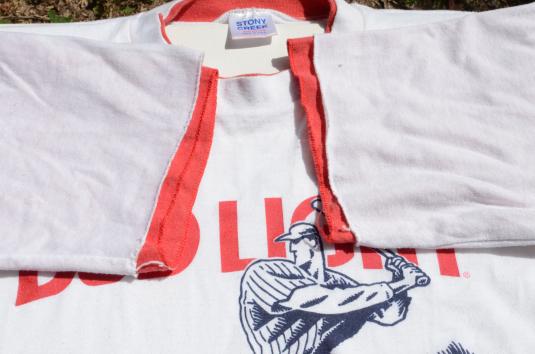 Vintage 1991 Bud Light Baseball White and Red T-Shirt M/L