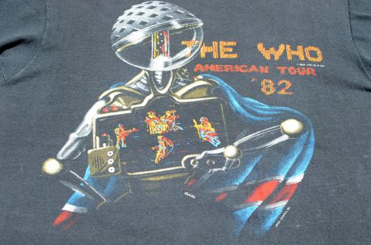 Vintage 1982 The Who Concert Tour Black T Shirt S/M