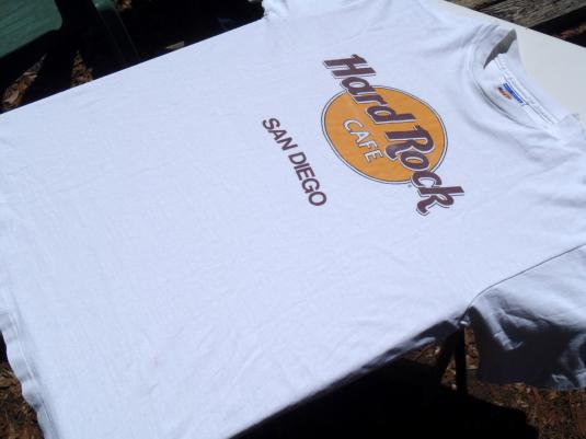 Vintage 1998 Beige Hard Rock Cafe San Diego Cotton T Shirt M