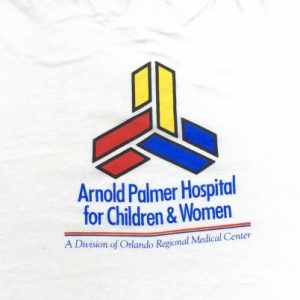 Vintage 1980s Arnold Palmer Hospital White T-Shirt XS