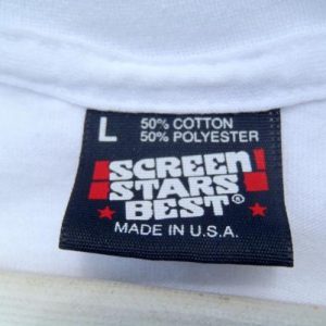 Vintage 1990s Fishers Lovebirds Love Stamp White T-Shirt L