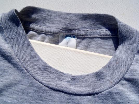 Vintage 1980s Colby College Heather Gray Rayon Blend T-Shirt