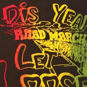 Vintage 1990s Dis Year Road March Let Loose Black T-Shirt XL