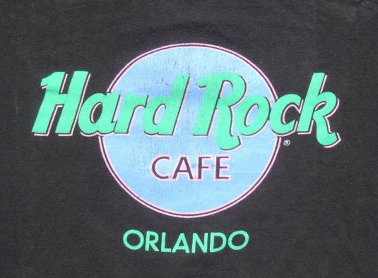 Vintage 1990s Hard Rock Cafe Orlando Black T Shirt XL