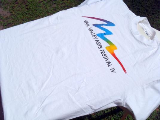 Vintage 1980s Vail Valley Arts Festival White T-Shirt L