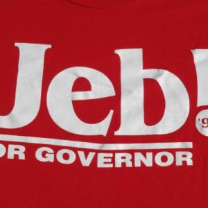 Vintage 1998 Jeb Bush for Governor T Shirt M