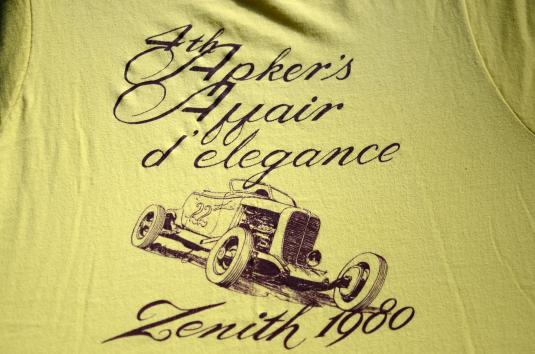 Vintage 1980 4th Apker Affair d’Elegance Yellow T-Shirt M