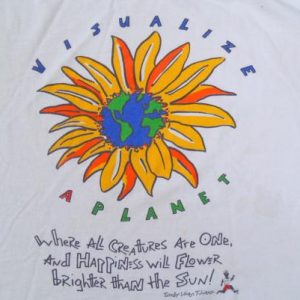 Vintage 1990s Visualize the Planet Totally Unique T Shirt L