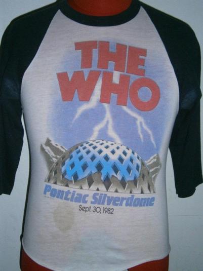 Vintage The Who the Clash 1982-pontiac silverdome
