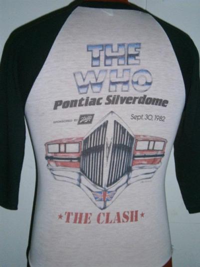 Vintage The Who the Clash 1982-pontiac silverdome