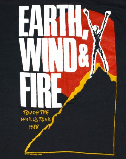 Vintage 1980s EARTH WIND FIRE Concert Tour 1988 T-Shirt DS Defunkd
